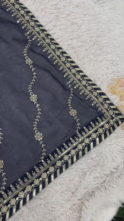 Heavy Embroidered Sharara Set
