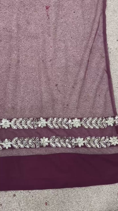 Premium Crepe Silk Embroidered Set