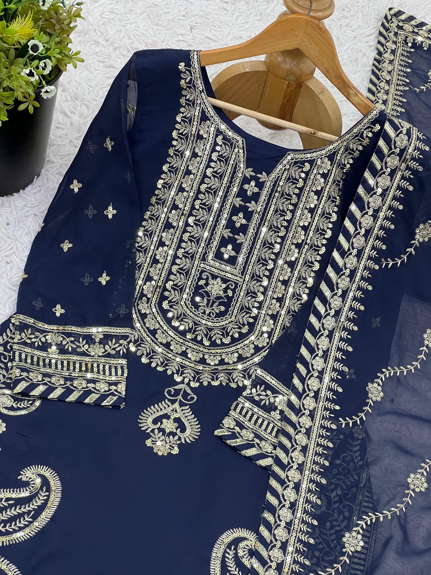 Heavy Embroidered Sharara Set