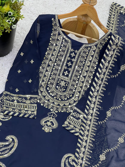Heavy Embroidered Sharara Set