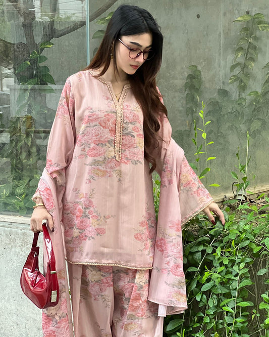 Designer Faux Georgette Co-Ord Set