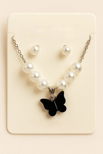 Butterfly Elegance Pearl Set ✨