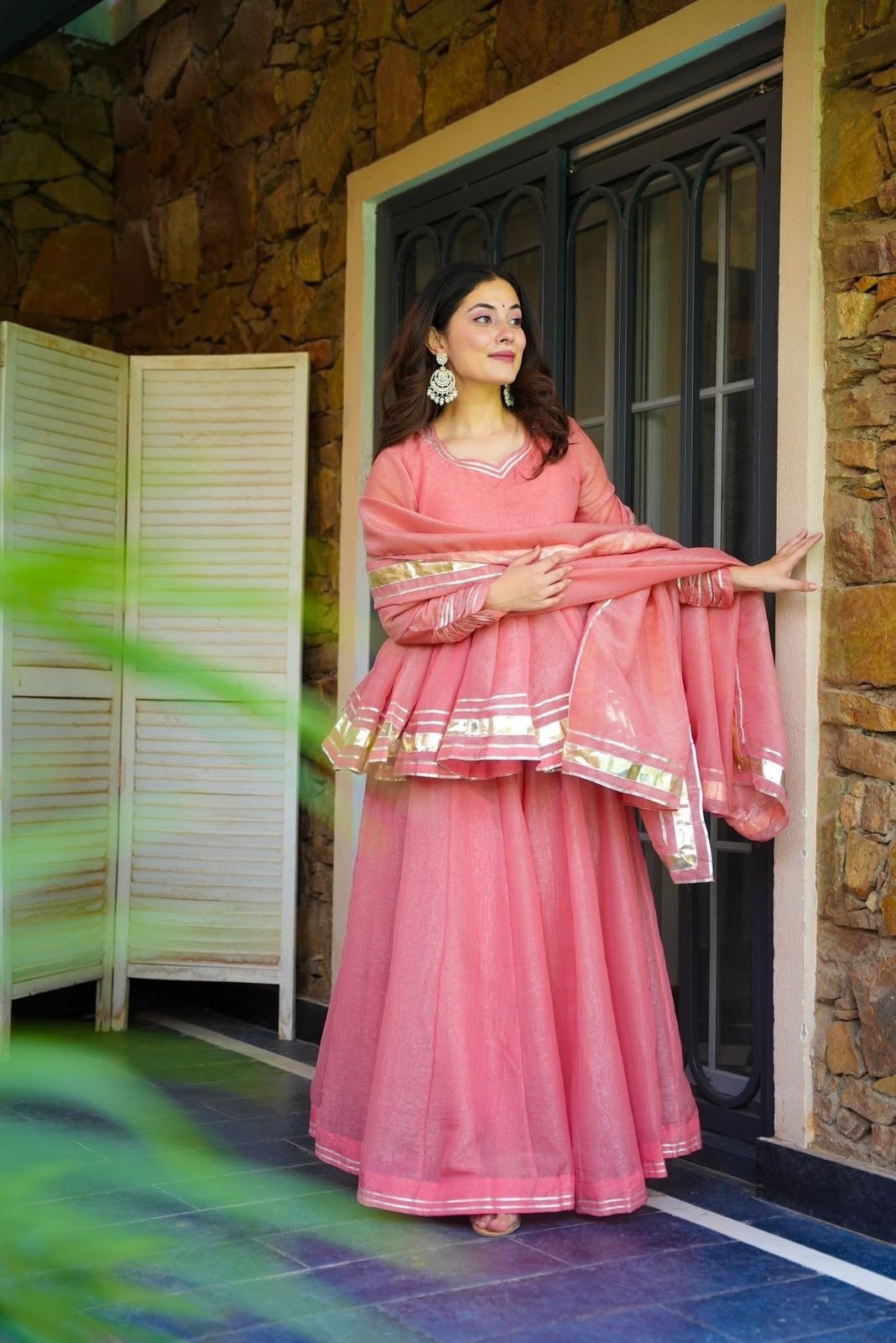 Premium Tabby Organza Sharara Set with Dupatta – Ready to Wear Ethnic Elegance