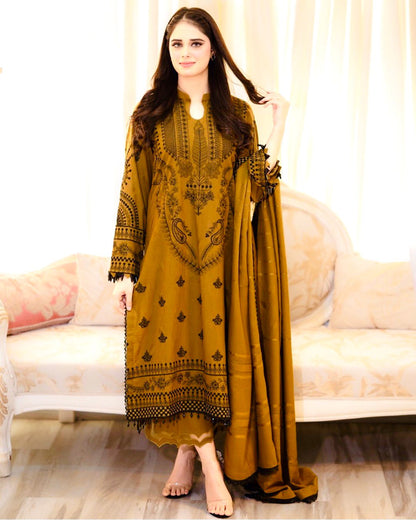 Designer Faux Georgette Top-Plazzo-Dupatta Set