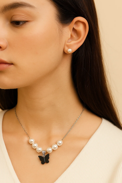 Butterfly Elegance Pearl Set ✨