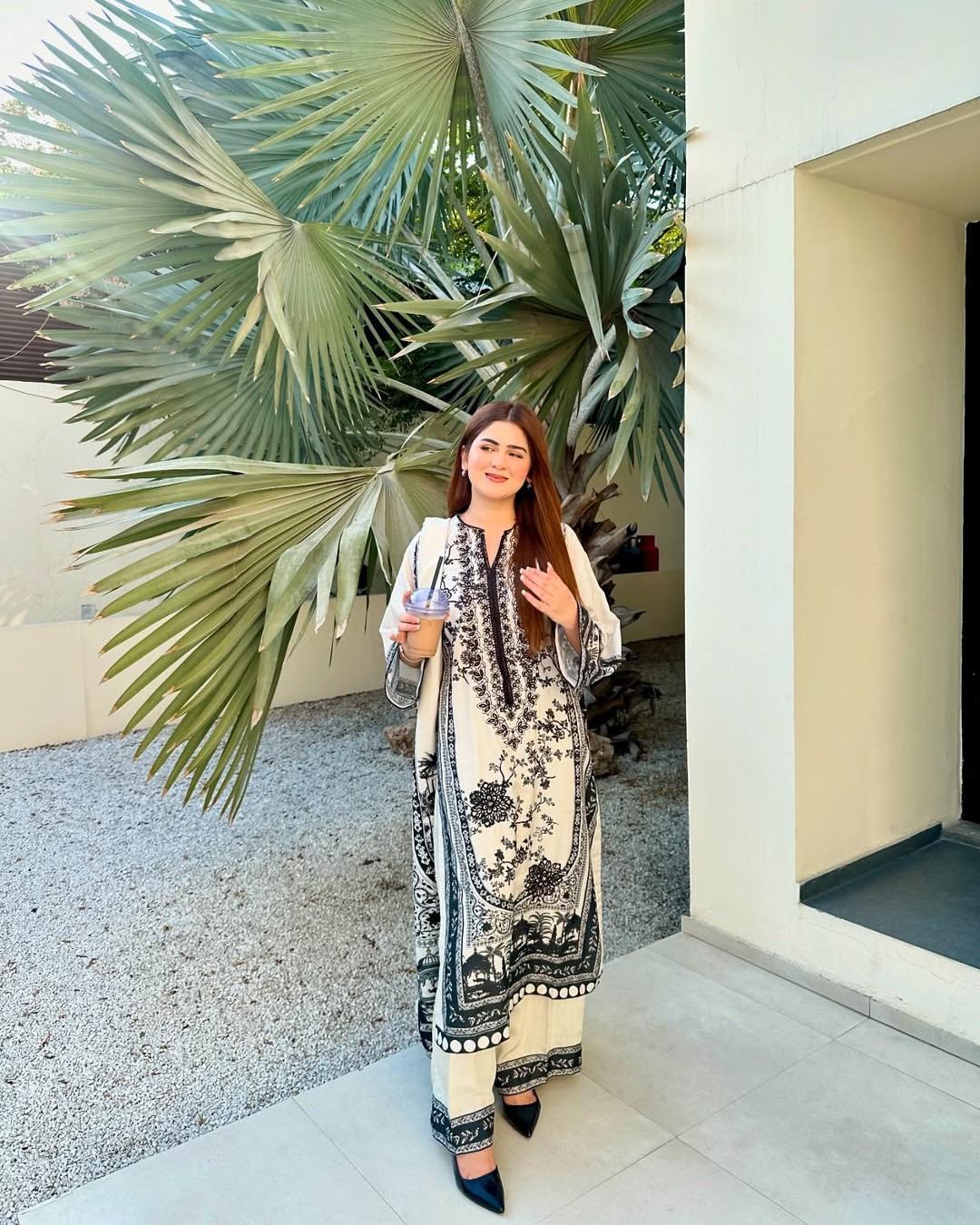 Printed Pure Malai Satin 3-Piece Co-Ord Set with Dupatta