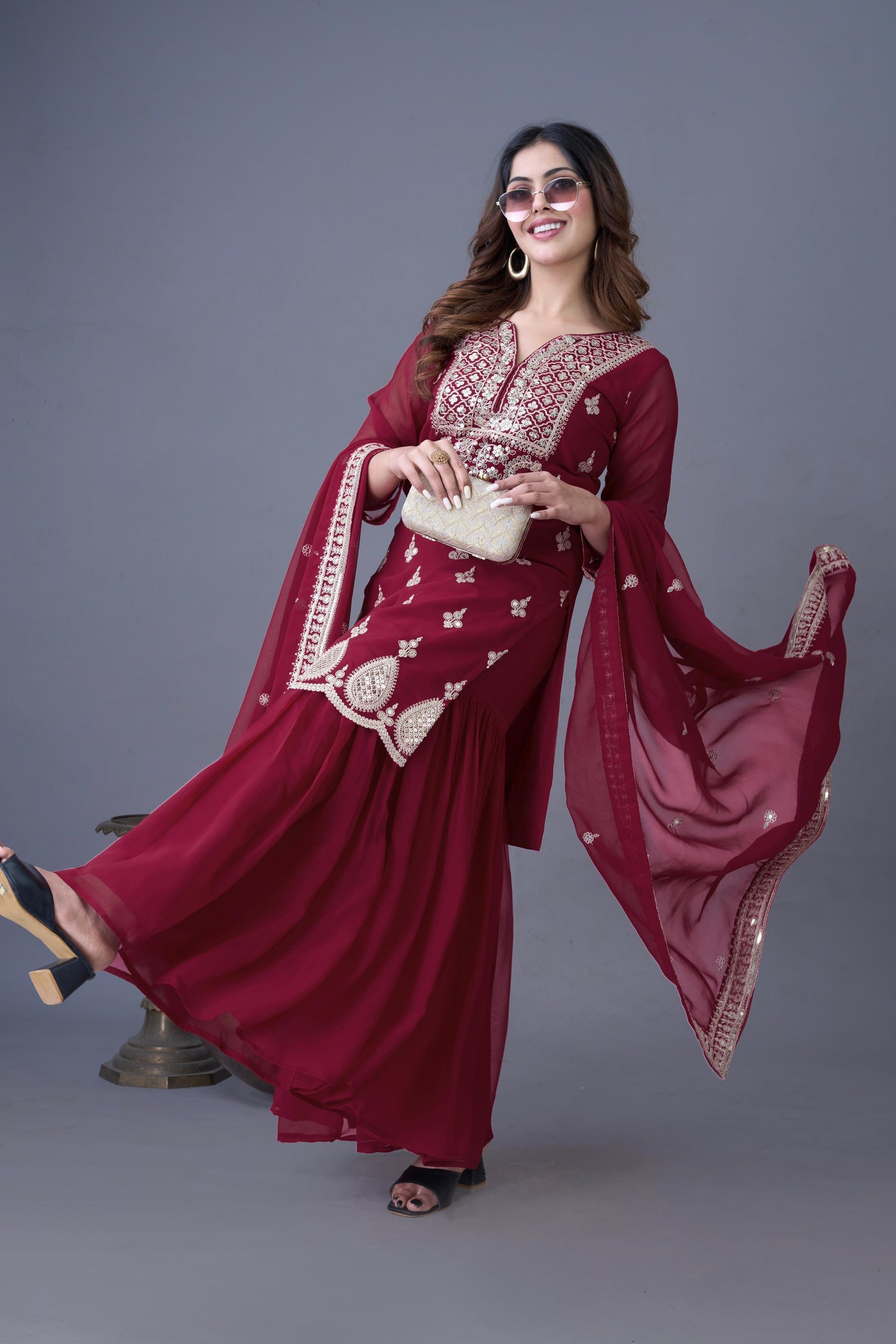 Designer Party Wear Sharara Set