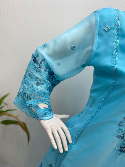 ✨ Premium Designer Georgette Suit Set with Pant & Embroidered Dupatta ✨