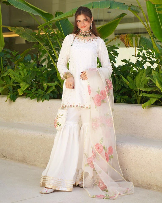 Premium Designer Party Wear Set in Pure Crepe