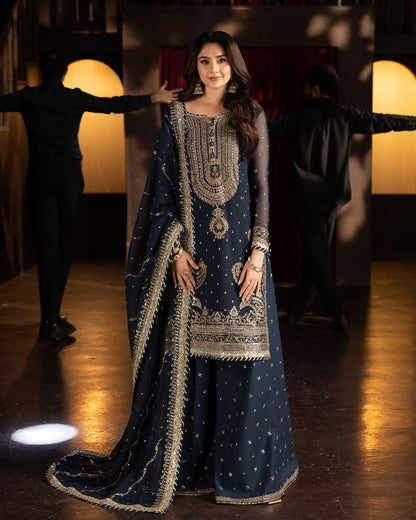 Heavy Embroidered Sharara Set