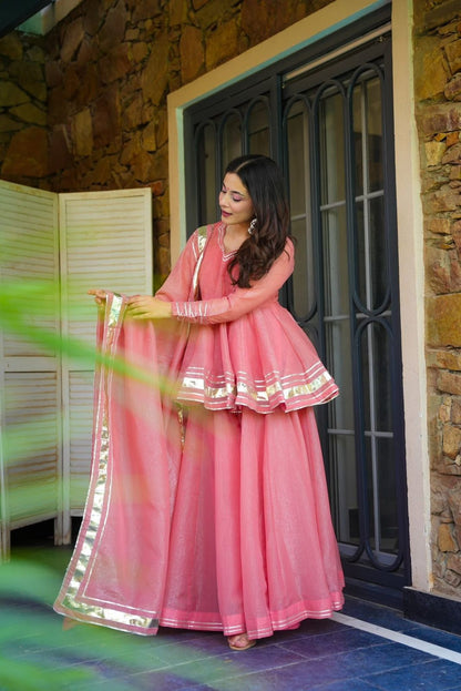 Premium Tabby Organza Sharara Set with Dupatta – Ready to Wear Ethnic Elegance