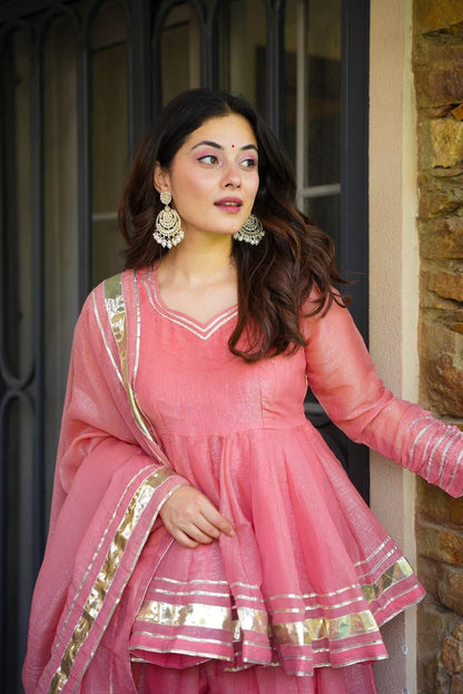 Premium Tabby Organza Sharara Set with Dupatta – Ready to Wear Ethnic Elegance