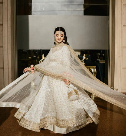✨ Premium Party Wear Pur Chinon Silk Embroidered Gown Set with Dupatta & Bottom