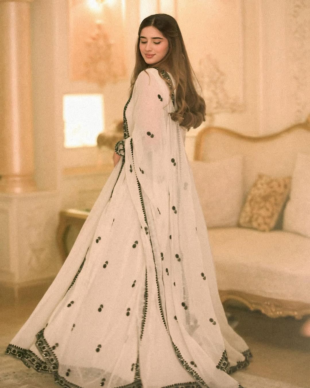 Designer Embroidered Georgette Gown with Dupatta