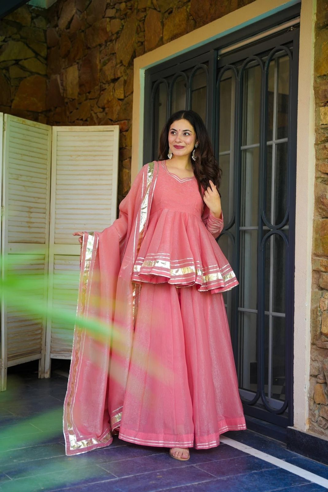 Premium Tabby Organza Sharara Set with Dupatta – Ready to Wear Ethnic Elegance