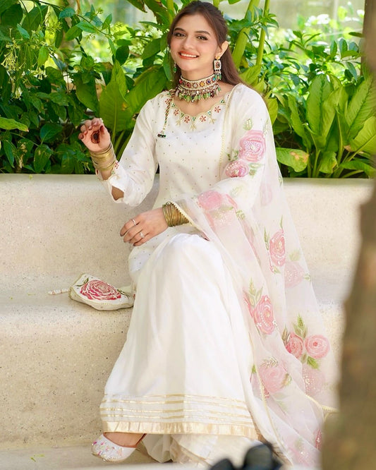 Premium Designer Party Wear Set in Pure Crepe