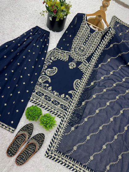 Heavy Embroidered Sharara Set