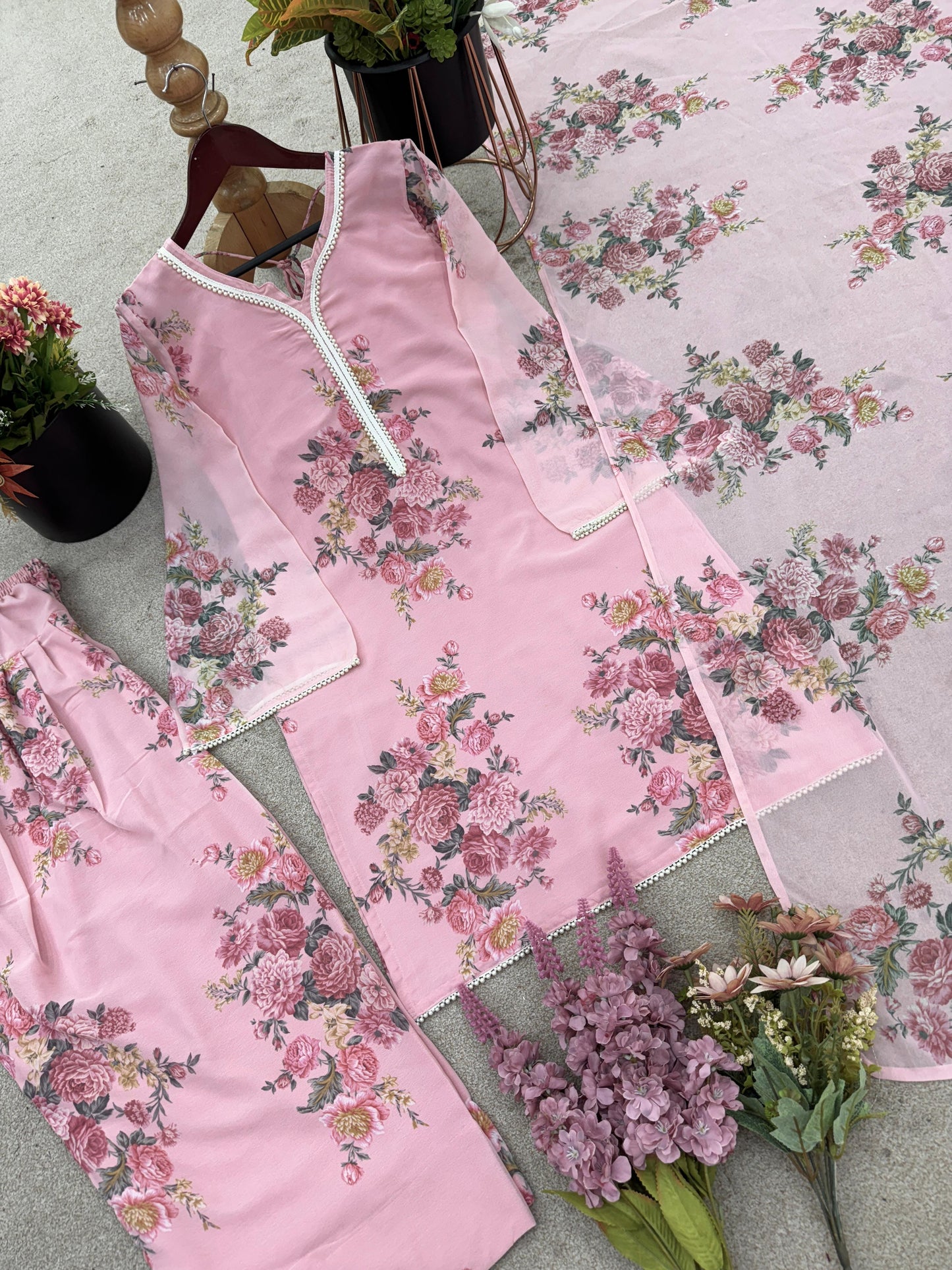 Designer Faux Georgette Co-Ord Set