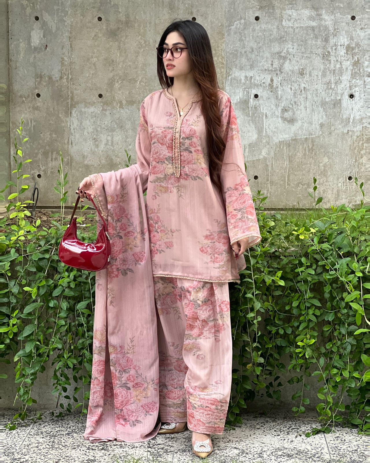 Designer Faux Georgette Co-Ord Set